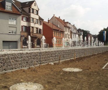 Neue Wasserfontäne der Stadt Bretten