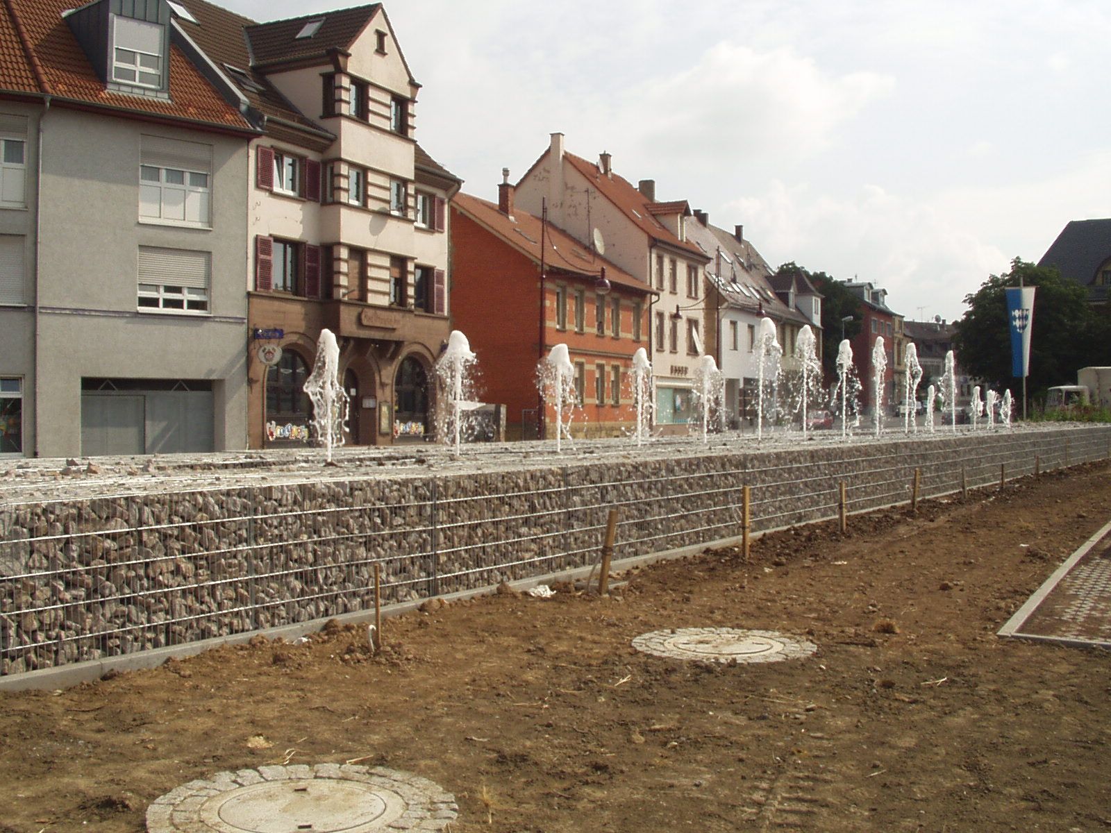 Neue Wasserfontäne der Stadt Bretten
